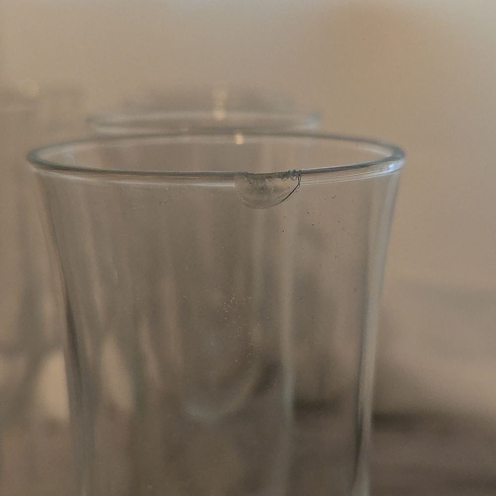 Vintage Frosted Stem Champagne Flute Glasses - Picture 5 of 7